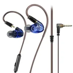 Lafitear LT1 有線 イヤホン ブルー マイク付き耳掛け型 イヤフォン