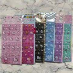 正規品　サンリオ　ハローキティ　タイルシール　ヒョウ柄　ピンク　ハイビスカス