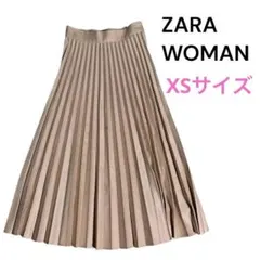 【ZARA WOMAN】 プリーツスカート ロング　サーモンピンク　XSサイズのサムネイル