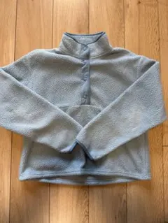 ジーユー　ボアフリースプルオーバー ライトブルー