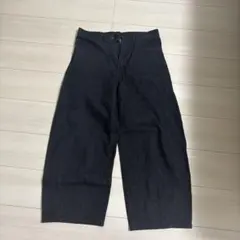 美品　GU バレルレッグジーンズ　ダークグレー　メンズ28インチ