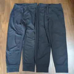UNIQLO 黒 ジョガーパンツ 2点セット