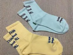 新品　訳アリ　靴下屋　タビオ　メッセージロゴショートソックス　２足