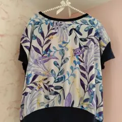 【美品】ダイアグラム グレースコンチネンタル ボタニカル 花柄 半袖トップス Sのサムネイル