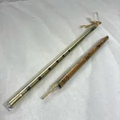 アイリッシュ ティンホイッスル D管 笛 と東南アジア竹笛　音楽楽器リズムのサムネイル