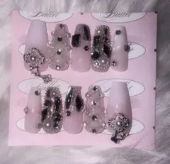 ネイルチップ 韓国 ワンホン ベイビーブーマー ガーリー 冬 ギャル 埋めつくし