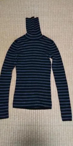ボーダー タートルネック ニット