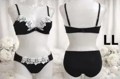 5-11新品　ノンワイヤー ブラ＆ショーツセット ブラック　 LLサイズ