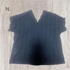 N. レースブラウス 半袖 ブラックのサムネイル