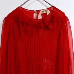 N°21 ヌメロヴェントゥーノ　シアー　シースルー　ブラウス　フリル　シルク