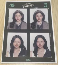 TWICE THIS IS FOR ランダム証明写真ステッカー ミナ
