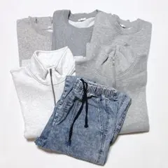 グレー スウェット トレーナー デニムパンツ まとめ売り
