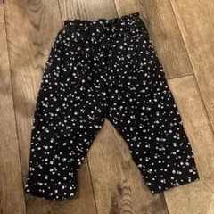 apres les cours アプレレクール 花柄テーパードパンツ 黒