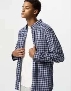 UNIQLO ブロードシャツチェックボタンダウン