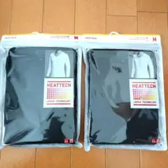 ユニクロヒートテック Vネック(九分袖) ブラックM 新品 2点セット
