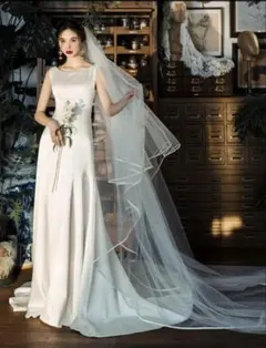 ウェディング　ベール　結婚式　3メートル　コーム付き　ベールダウン可能　前撮り