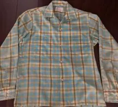 60s オリジナル　タウンクラフト オープンカラーＳ（M相当）襟芯入　好配色