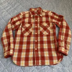 ウエアハウス　マチ付き　ネルシャツ　38 WAREHOUSE ウエアハウス ヘビー ネルシャツ カッパーキング 長袖