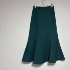 COLZA レディース　ロング　フレア　スカート　グリーン　サイズM 可愛いのサムネイル