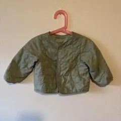 キルティングジャケット カーキ 80cm