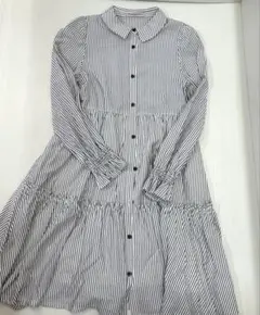 メゾピアノジュニア　ストライプワンピース