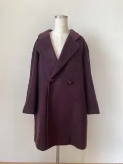 カシミヤ100%ヴィンテージ ダブルコート 80s