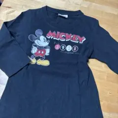 数回程度❗️ミッキー七分袖バックプリントロンTシャツ　M