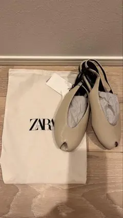 新品未使用　ZARA オープントゥスリングバックシューズのサムネイル