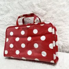 ケイトスペード 水玉 ドット ハンドバッグ ロゴ 大容量 多機能 赤 レッド