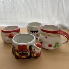 クリスマス サンタ ミニマグカップ 4個セット
