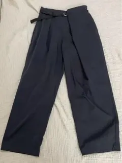JOHNBULL ネイビー ラップパンツ ベルト付き
