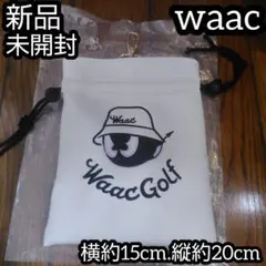 waac ワック ゴルフ ワック ポーチ 巾着 マルチケース ホワイトのサムネイル