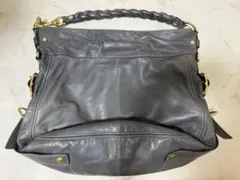 COACH レザー ショルダーバッグ グレー