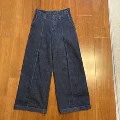 バーバリーブルーレーベル　ハイウエスト ワイドデニムパンツ インディゴのサムネイル