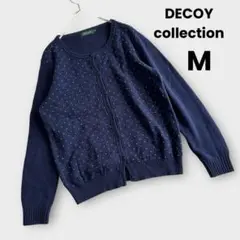 DECOY collection デコイ　ネイビー　M ニット　カーディガン