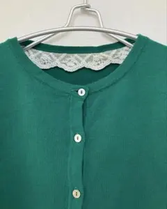 アースミュージックアンドエコロジー　長袖カーディガン　Mサイズ　グリーン