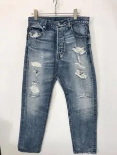RNA M & NEWレプリカ ダメージ加工 デニムパンツ ジーンズ Sサイズのサムネイル