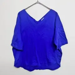 【38】nolley'sノーリーズ　レディース　半袖　ブルー　夏　美品　Ｖネックのサムネイル