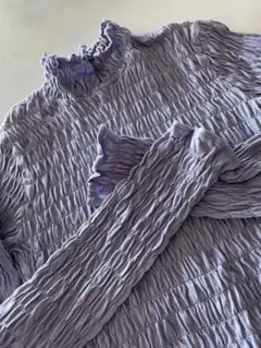 Ray BEAMS・フリル・ハイネック長袖カットソー・コットン素材・美品！