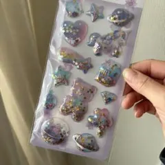 シャカシャカシール、スパンコール 立体シール、ぷっくりシール