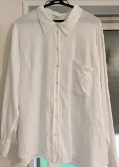 【H&M】リネン長袖シャツ XL ホワイトのサムネイル