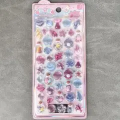 ボンボン ドロップシール うるちゅる　貝殻　シェル　マーメイド　海の生き物　ラメ