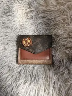 ❤*︎様 COACH 二つ折り財布 ブラウン/ベージュ