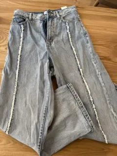 LOWRYS FARM フリンジデニムライトブルー