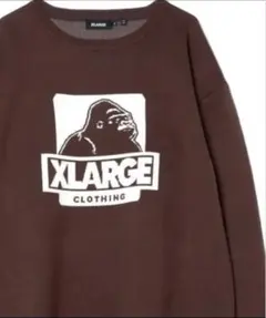 XLARGE ブラウン クルーネックセーター
