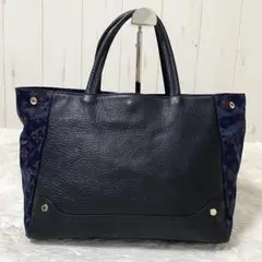 russet ラシット トートバッグ レザー × ナイロン コンビ モノグラム