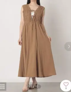 アルシーヴ　ノースリーブワンピース　ブラウン