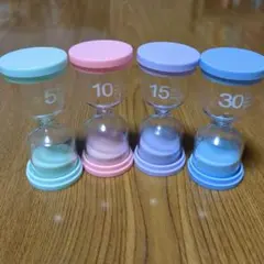 砂時計 4個セット 5分 10分 15分 30分 パステルカラー