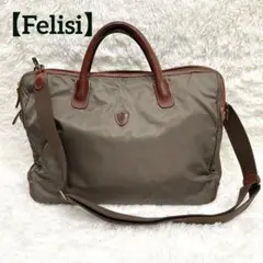 Felisi フェリージ 2way ビジネスバッグ カーキレザー ブリーフケース