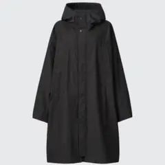 新品✨　ユニクロ　ユーティリティフーデッドコート 　ロングコート　黒
